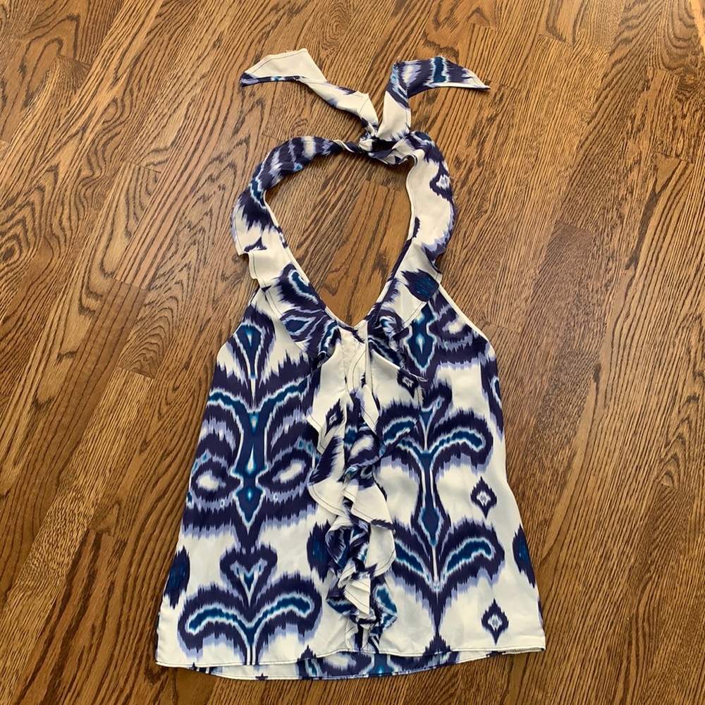 Banana Republic silk ikat halter top